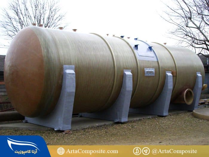 Production of cylindrical fiberglass tanks