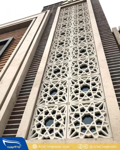 Facade of religious and Islamic building with GFRC templates