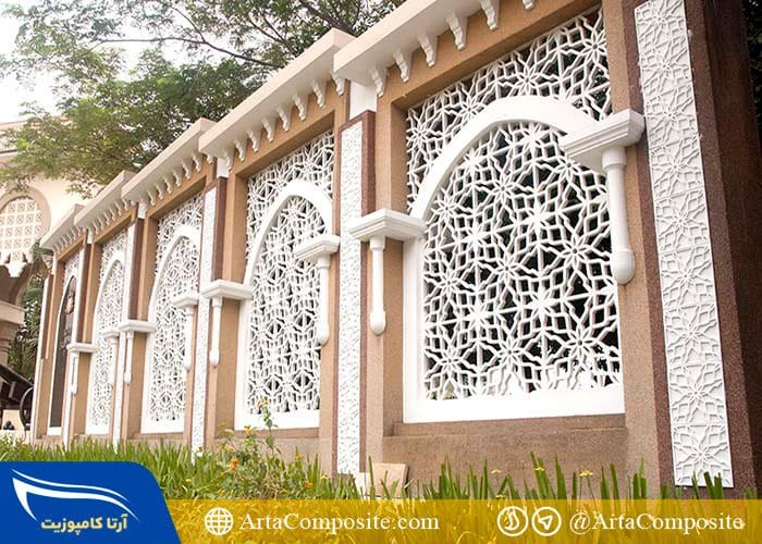 Islamic building facade with GFRC molds